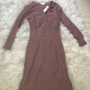 Mauve Anthropologie Eric+Ali sweater dress